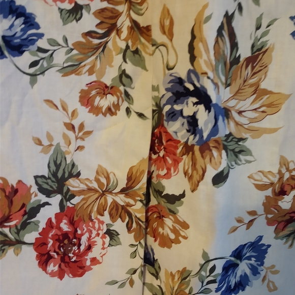 Talbots Linen blend lined Floral Long Dress Sz 10 - Picture 7 of 7